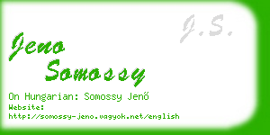 jeno somossy business card